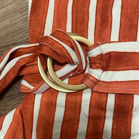 Vince Camuto EUC PAPAYA One Shoulder Wrap One-Piece Swimsuit size 12 - Picture 7 of 8